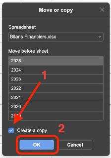 Créer une nouvelle feuille